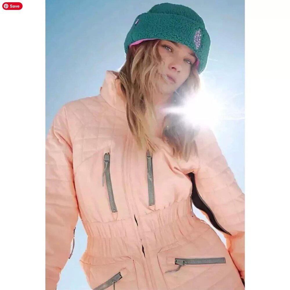 Free People Movement All Prepped Ski Snowboard Jacket Orange NWOT Size Xsmall